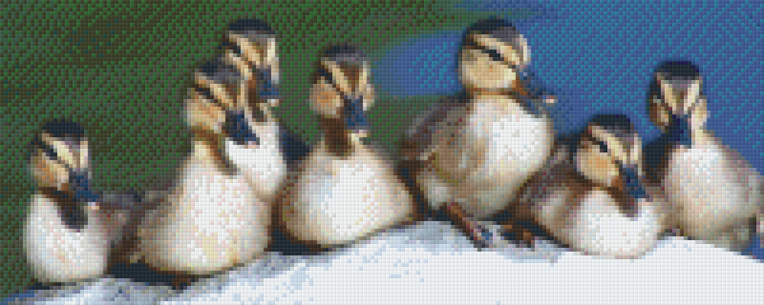 All The Ducks In A Row Eight [8] Baseplate PixelHobby Mini-mosaic Art Kit image 0